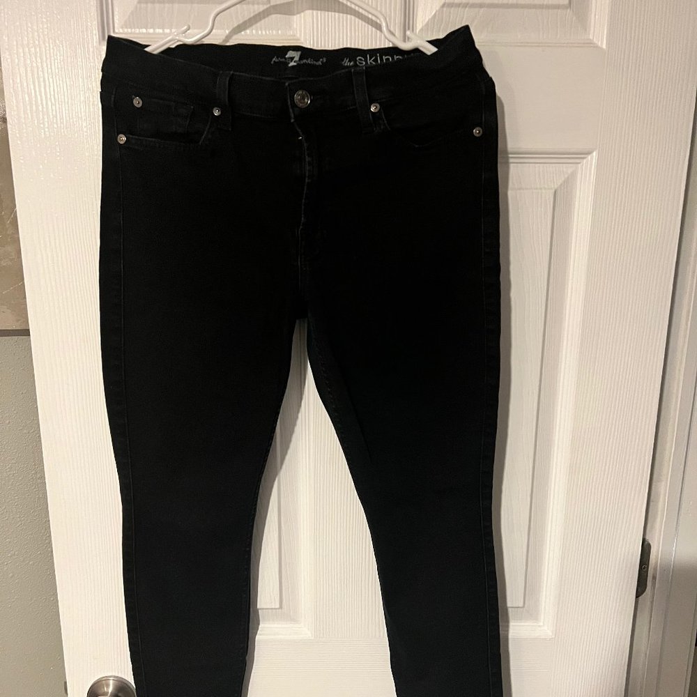 7 for All Mankind Skinny Jeans - size 29, black